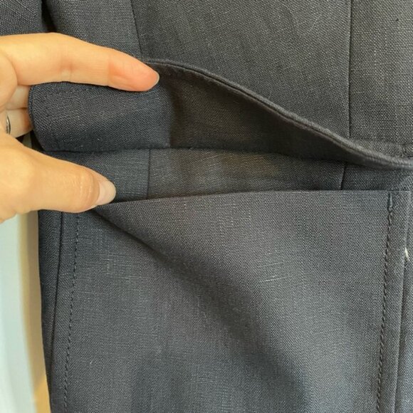 J. Crew Regent style navy linen blazer, size 12 - Picture 9 of 10